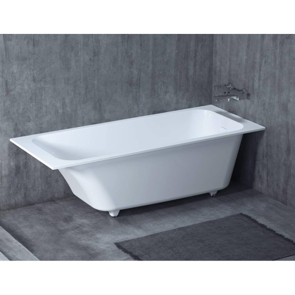 Ванна из искусственного камня Salini Orlando S-Sense 180x80 белая матовая с ножками