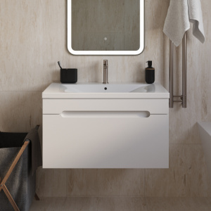 Тумба с раковиной AVS Эстель 80 белая