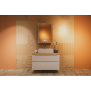 Зеркало-шкаф AVS Маджор 60x80 см, часы и антипар