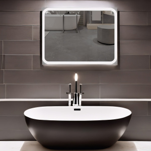 Зеркало с подсветкой AVS Байкал 100x80 см, антипар