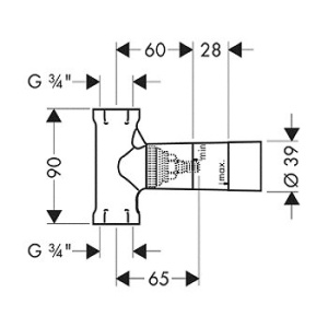 Вентиль Hansgrohe Metris 31677000 с внутренней частью