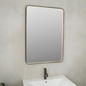 Зеркало с подсветкой AVS VI 70x100 см, антипар, черное матовое