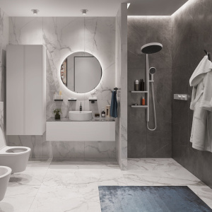 Душевая стойка Hansgrohe Rainfinity Showerpipe 26842700 белый матовый