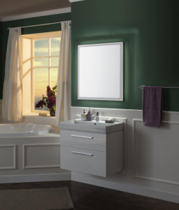 Тумба 750+Ручки 320 Хром+Раковина+Пенал+Ручки 192 Хром Белый гл Nova AQUANET