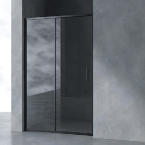 Душевая дверь в нишу AVS Вектор 120 профиль черный матовый, стекло прозрачное
