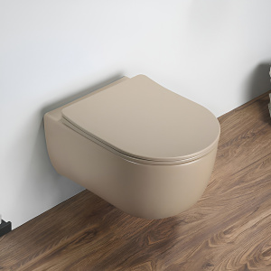 Унитаз подвесной AVS Диапазон безободковый, капучино матовый Унитаз подвесной AVS Диапазон безободковый, капучино матовый