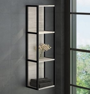 00004148024 Шкаф подвесной 35 открытый Дуб дымчатый Дюссельдорф COMFORTY