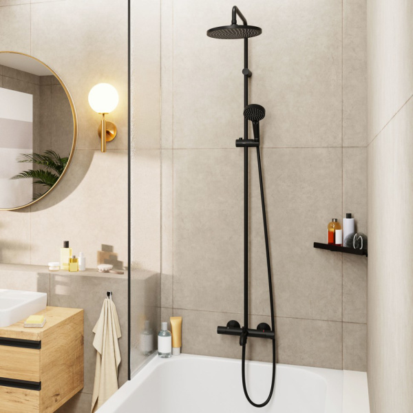 Душевая стойка Hansgrohe Vernis Blend 26899670 черный матовый Душевая стойка Hansgrohe Vernis Blend 26899670 черный матовый