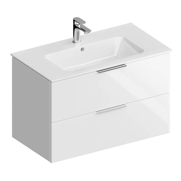 Тумба 850 2ящ подвес + раковина Белый гл Piano KERAMA MARAZZI