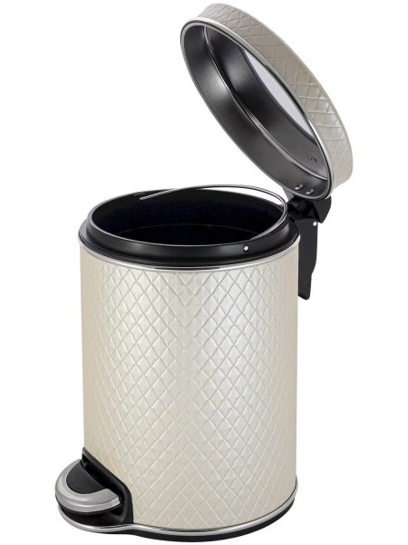 Ведро для мусора бежевое 5 л GERALIS V-NCLH-B