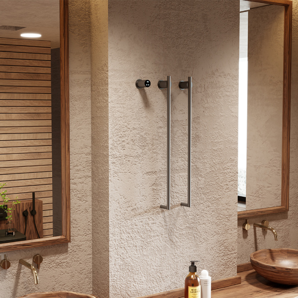 Полотенцесушитель электрический Terminus Рондо П2 35x76 оружейная сталь Полотенцесушитель электрический Terminus Рондо П2 35x76 оружейная сталь