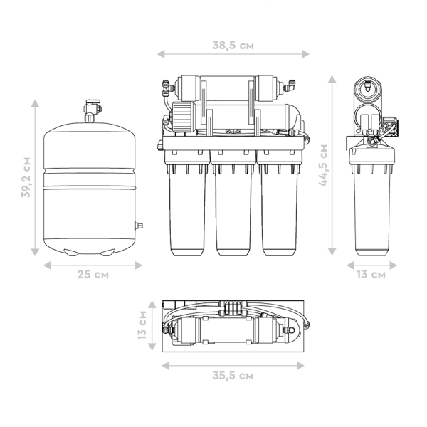H151P01 Водоочиститель бытовой обратноосмотический ПРОФИ Осмо 100 БАРЬЕР АКЦИЯ 11.22