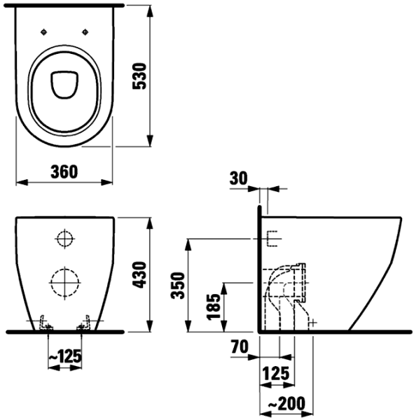 Унитаз Pro New Laufen 8.2295.2.000.000.1
