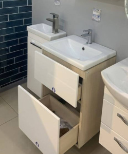 Комплект SU-SMA-CO50/Wh Тумба+UM-COM50/1 р-на+зеркало Белый/ясень SMART CERSANIT