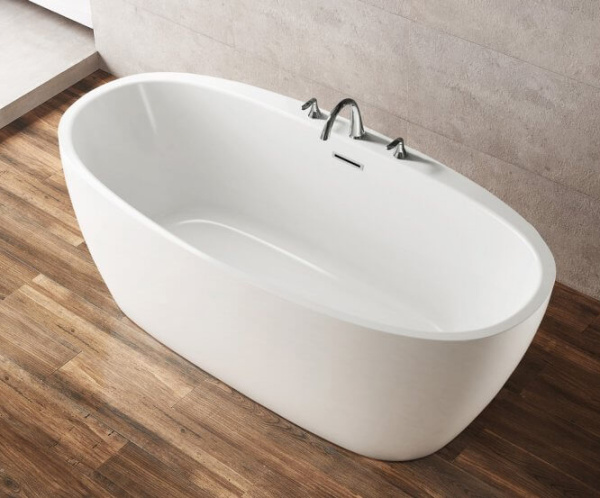 Акриловая ванна BelBagno BB404 150x80 белая, с донным клапаном