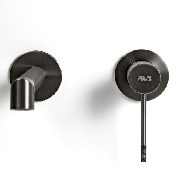 Смеситель для раковины AVS Seeme с внутренней частью, оружейная сталь Смеситель для раковины AVS Seeme с внутренней частью, оружейная сталь