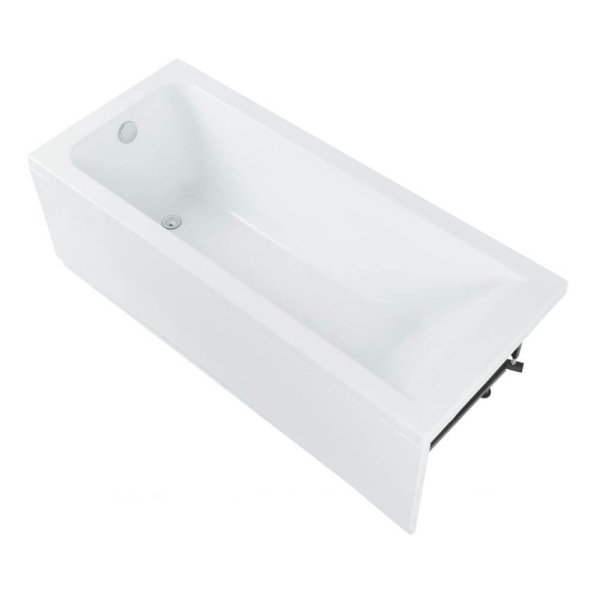 Акриловая ванна Aquanet Bright 165x70 белая c каркасом и экраном
