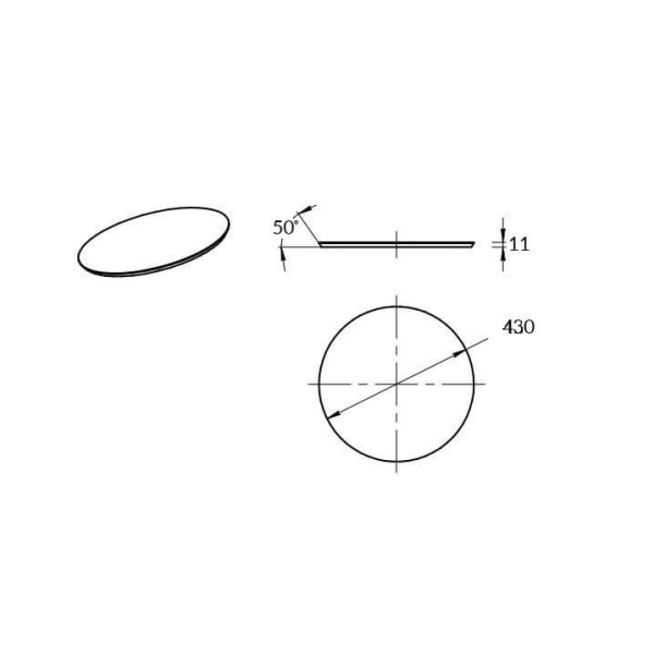 CO4.VT277\431 Спец.дек.изделие CONO из Onice синий 43,1 (круг.полка) CO4.VT277\431 Спец.дек.изделие CONO из Onice синий 43,1 (круг.полка)