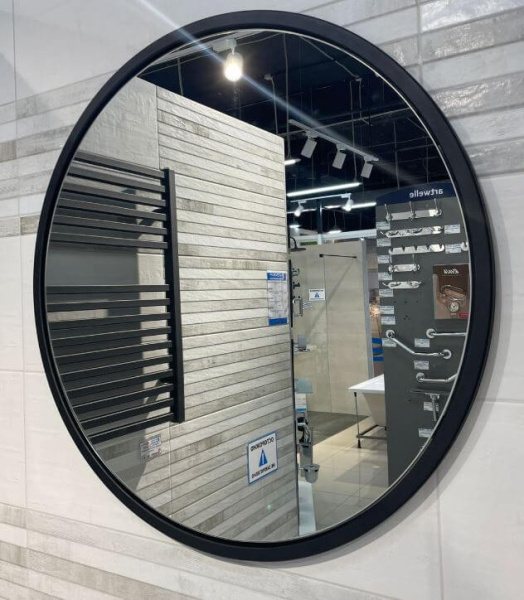 Зеркало AVS Мид 77 см рама пластик, черное