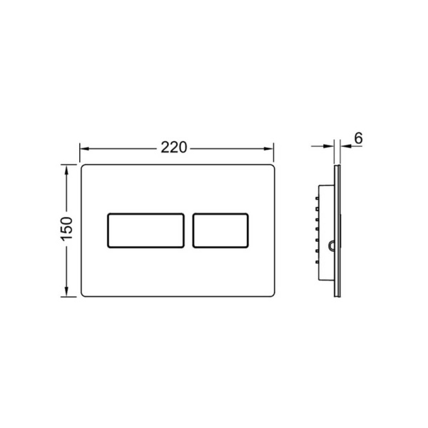 Кнопка смыва Solid TECE 9240431