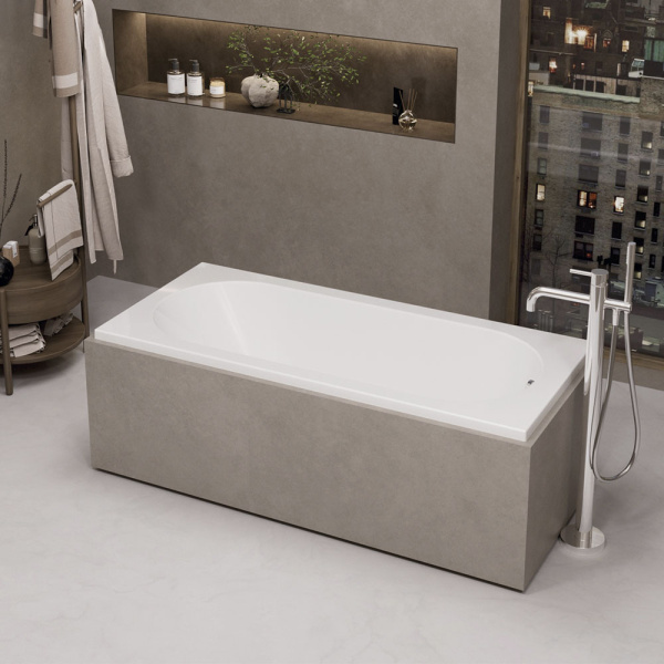 Акриловая ванна ALBA SPA Supreme 180x80 белая, без ножек