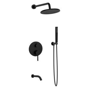 Душевой комплект AVS Slimmer 4в1 черный матовый