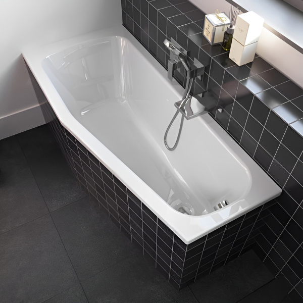 Акриловая ванна RIHO Amalfi 160х70 R белая, без ножек