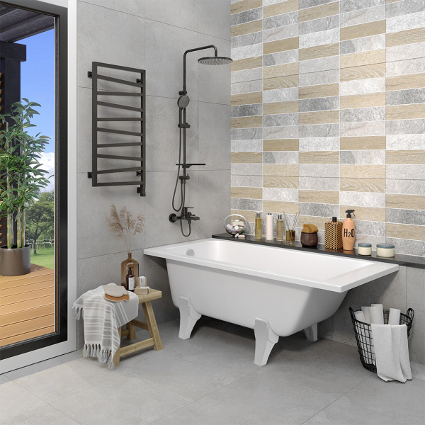 Ванна из искусственного камня Aqua de Marco Malta 170x80 белая с каменными ножками