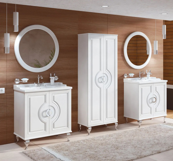 Пенал напольный Белый VALLETTA CAPRIGO 