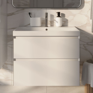 Тумба с раковиной AVS Гармония 80 SL белая