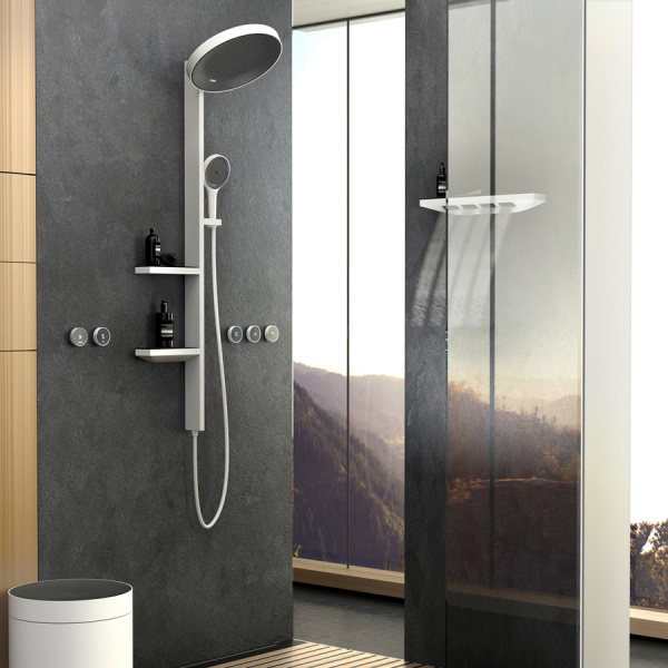Душевая стойка Hansgrohe Rainfinity Showerpipe 26842700 белый матовый Душевая стойка Hansgrohe Rainfinity Showerpipe 26842700 белый матовый