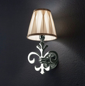 0083/1F-crm PRCC/16 Светильник настен хром + плафон синт ткань 1 штука Shade