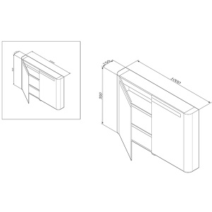 Зеркальный шкаф 1000х700 Sensation AM PM M30MCX1001FG