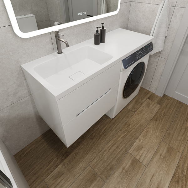 Раковина AVS Прима 130x48 L, белая