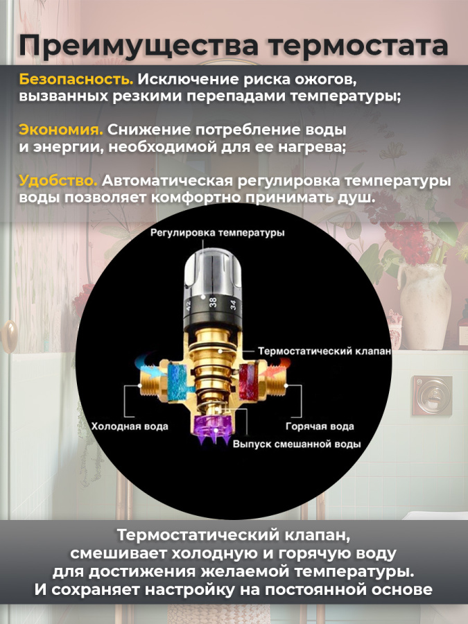 Душевой комплект AVS Luxury 3в1 круглый, хром