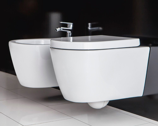Унитаз подвесной BelBagno Marino BB105CHR+BB105SC безободковый, белый