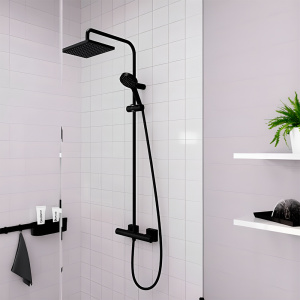Душевая стойка Hansgrohe Vernis Shape 26286670 черный матовый