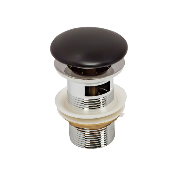 Рукомойник AVS Грэйс 37x25 L, черный матовый с донным клапаном