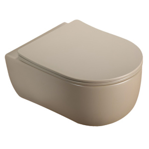 Унитаз подвесной AVS Диапазон безободковый, капучино матовый