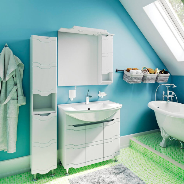 Тумба с раковиной Runo Стиль 00000001113+УТ000001523 85 см