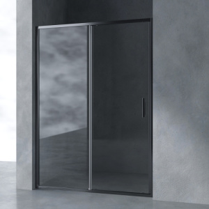 Душевая дверь в нишу AVS Вектор 140 см профиль оружейная сталь, стекло прозрачное