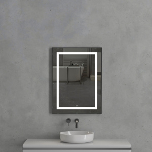 Зеркало с подсветкой AVS Торренс 60x80 см, черное