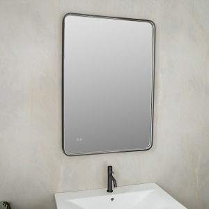 Зеркало с подсветкой AVS VI 70x100 см, антипар, черное матовое