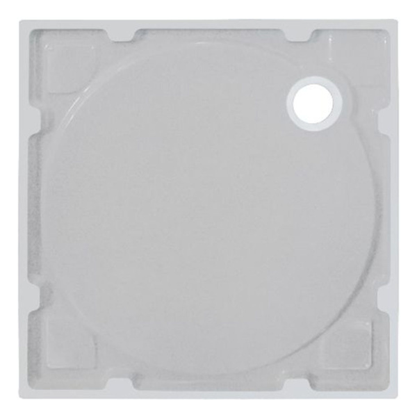 Поддон 100*100*4 литьевой БЕЗ панели БЕЗ ножек Deluxe квадратный GuteWetter