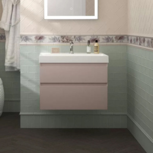 Тумба 700 2ящ + Раковина Мальва мат Cubo KERAMA MARAZZI
