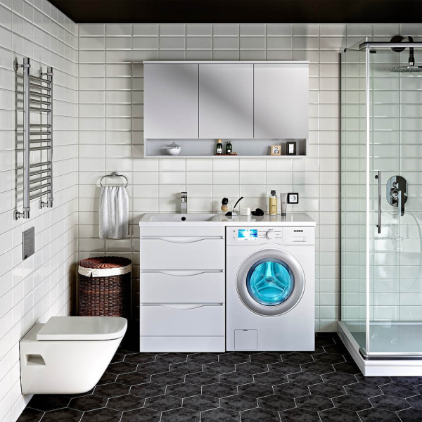 Тумба с раковиной Runo Орион УТ000003442+00-00001024 120 см левая