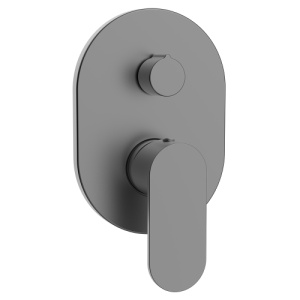 Смеситель для ванны и душа AVS Beauty с внутренней частью, оружейная сталь