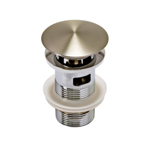 Донный клапан AVS Slimmer с переливом, брашированный никель