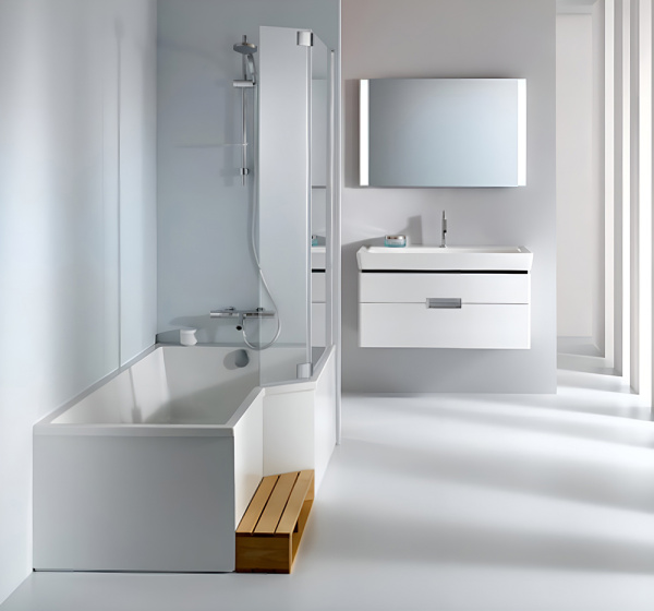 Акриловая ванна Jacob Delafon Bain Douche NEO 160х90 R белая, без каркаса