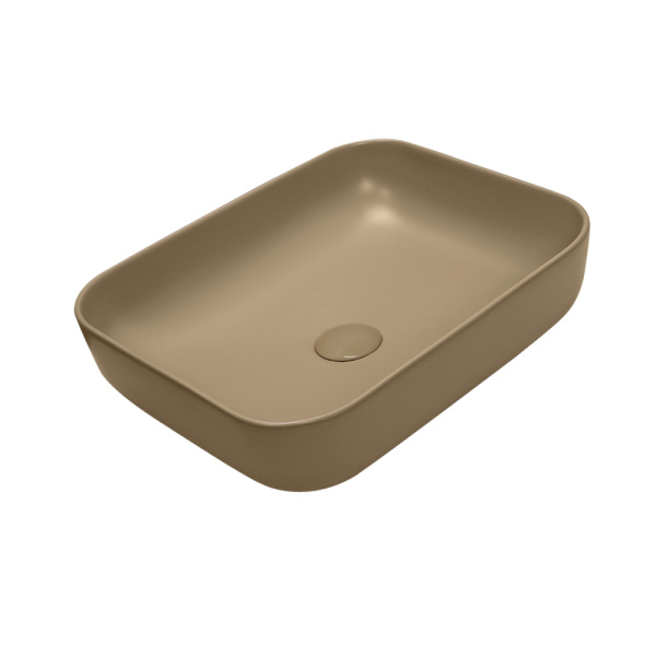 Раковина AVS Розали 50x39 капучино матовая с донным клапаном